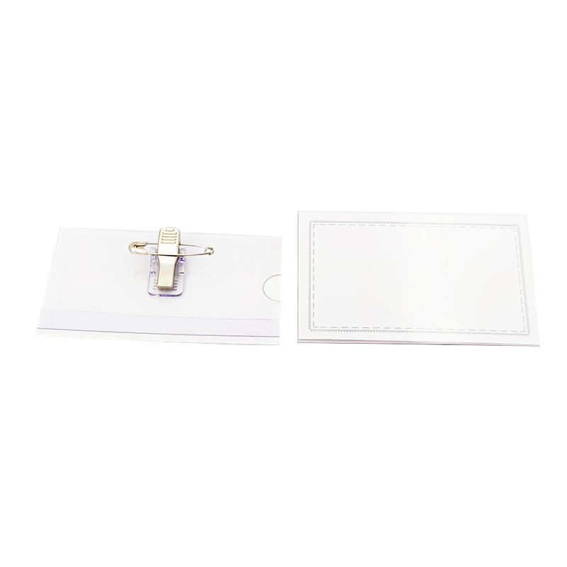 Clear Name Badge With Pin