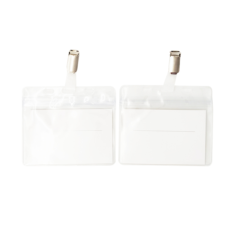 Frosted Name Badge With Metal Clip